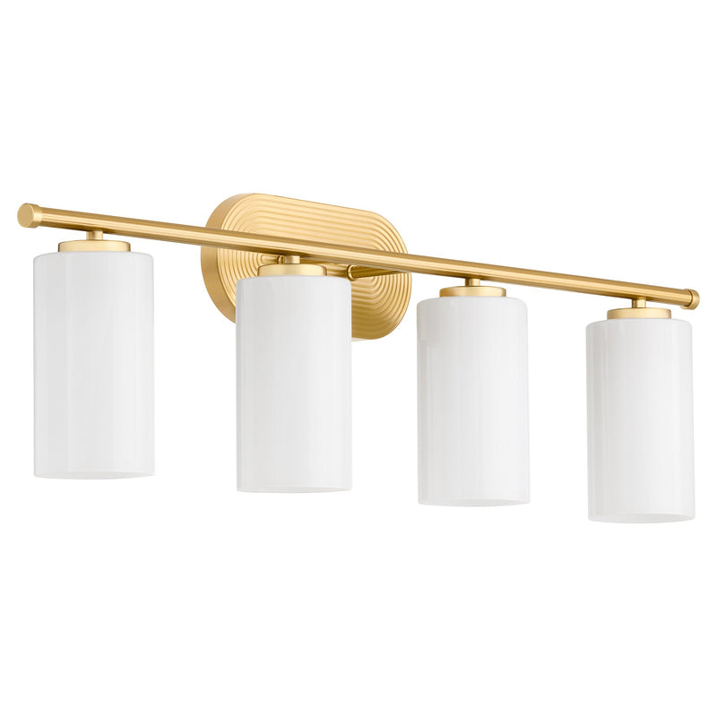 Belinder 4 Light Vanity in Aged Brass