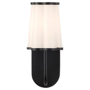 Belinder 1 Light Scalloped Wall Mount in Matte Black