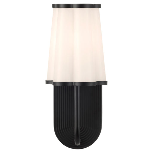 Belinder 1 Light Scalloped Wall Mount in Matte Black