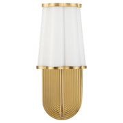 Belinder 1 Light Scalloped Wall Mount in Aged Brass