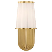 Belinder 1 Light Scalloped Wall Mount in Aged Brass