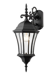 Wakefield 1 Light 9.5" Outdoor Wall Light in Black