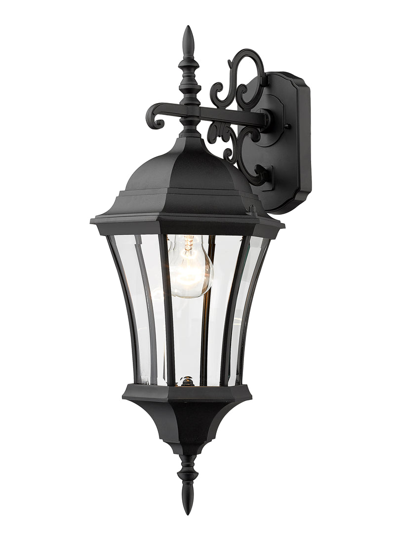 Wakefield 1 Light 9.5" Outdoor Wall Light in Black