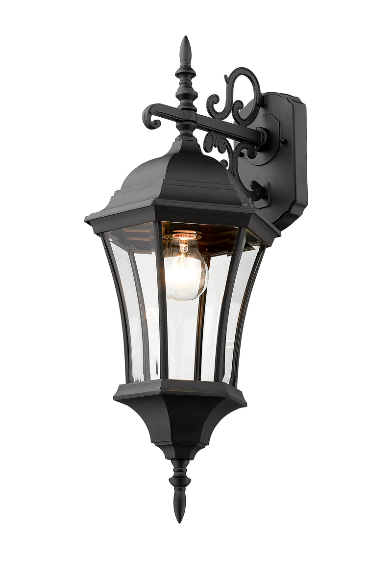 Wakefield 1 Light 9.5" Outdoor Wall Light in Black