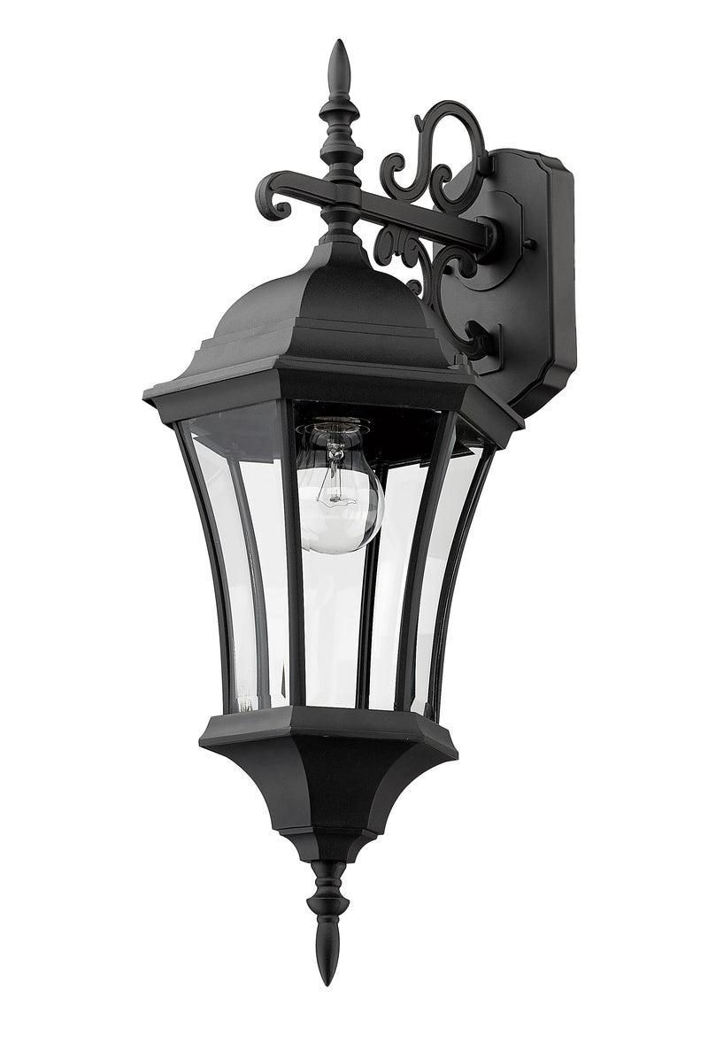 Wakefield 1 Light 9.5" Outdoor Wall Light in Black
