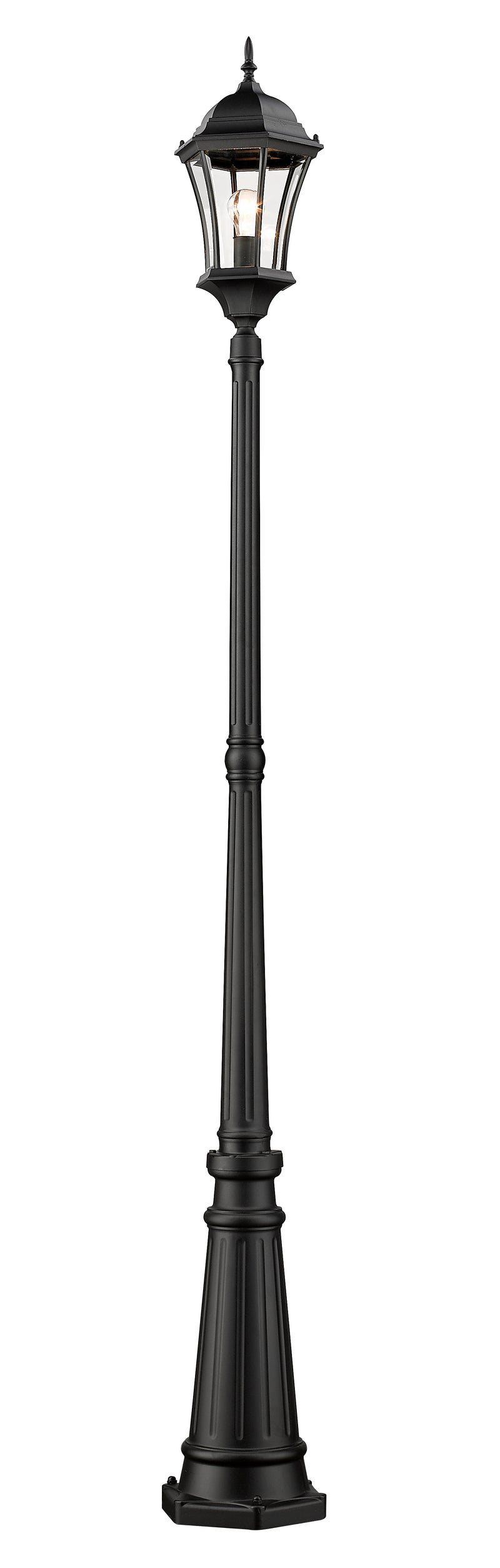 Wakefield 1 Light 10" Outdoor Post Mounted Fixture in Black, Post Top Only