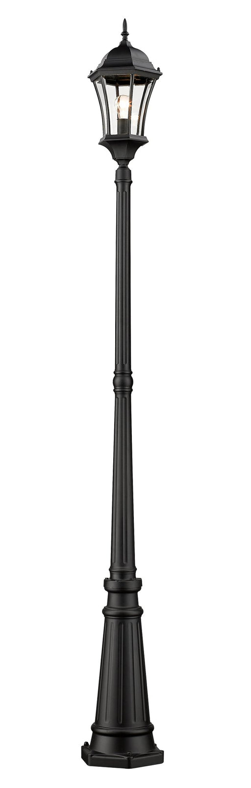 Wakefield 1 Light 10" Outdoor Post Mounted Fixture in Black, Post Top Only