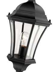 Wakefield 1 Light 10" Outdoor Post Mounted Fixture in Black, Post Top Only