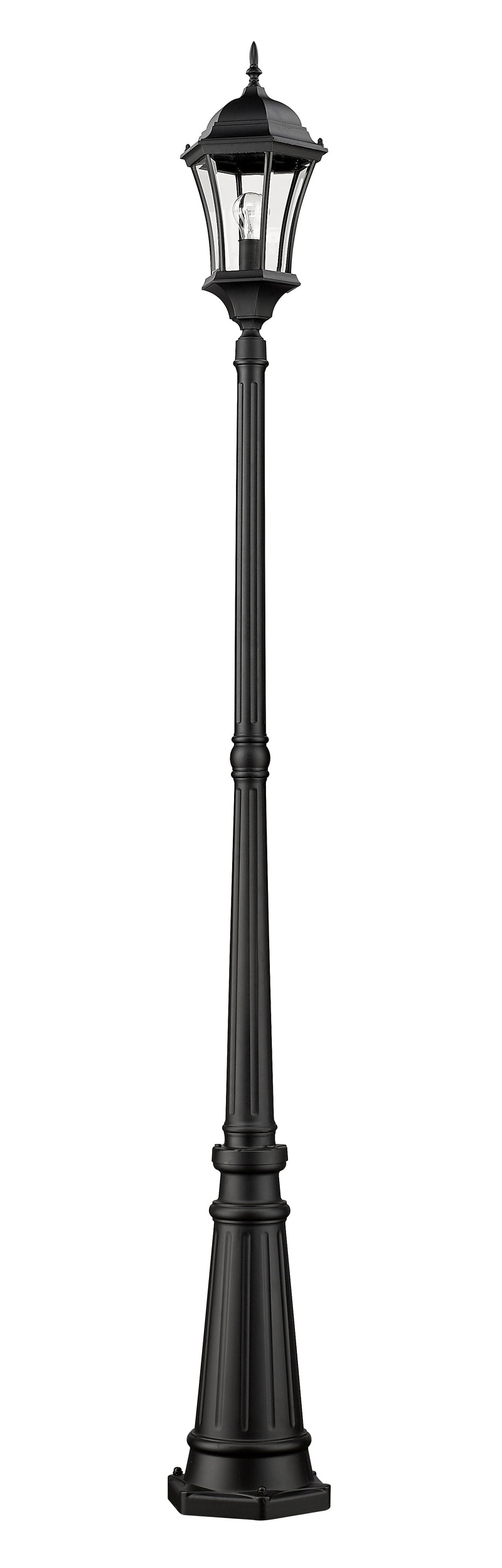 Wakefield 1 Light 10" Outdoor Post Mounted Fixture in Black, Post Top Only