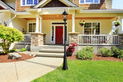 Wakefield 1 Light 10" Outdoor Post Mounted Fixture in Black, Post Top Only in a room setting