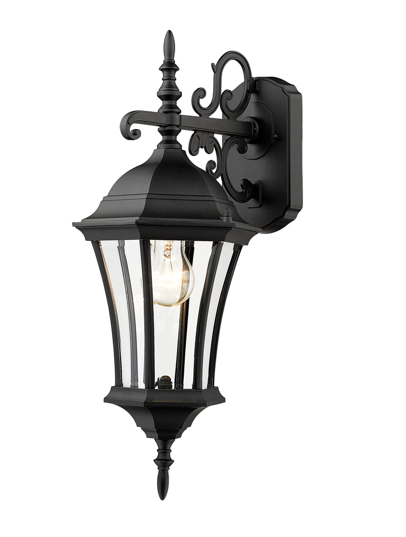 Wakefield 1 Light 8" Outdoor Wall Light in Black