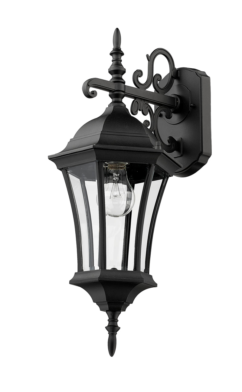 Wakefield 1 Light 8" Outdoor Wall Light in Black
