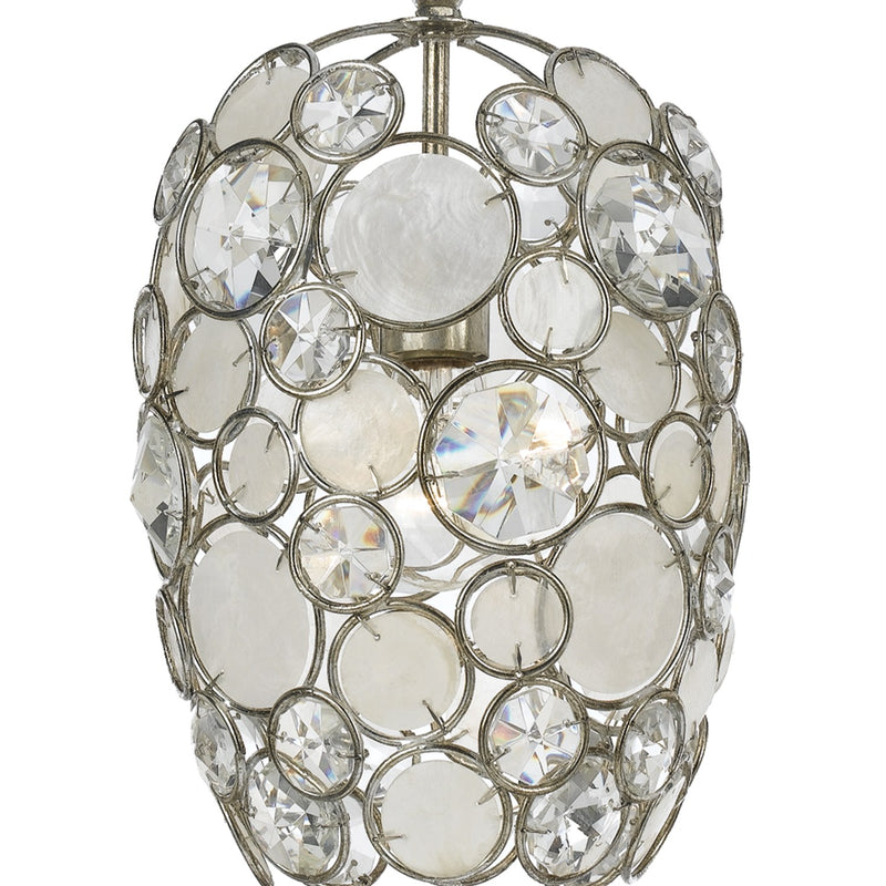 Palla 1 Light 8.5" Pendant in Antique Silver