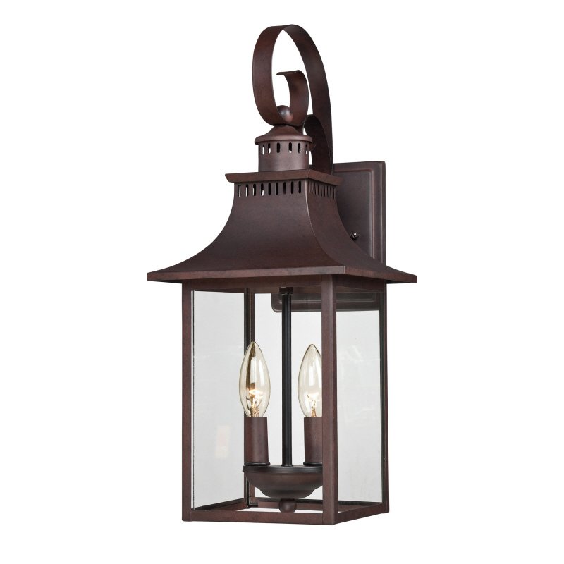 Chancellor 2-Light Outdoor Wall Lantern in Copper Bronze