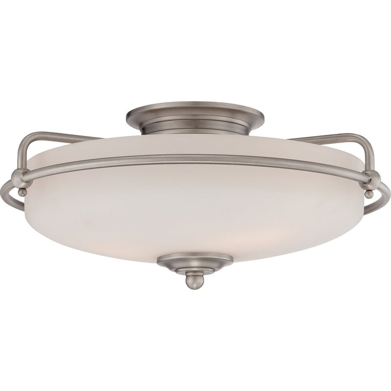 Griffin 3-Light Flush Mount in Antique Nickel
