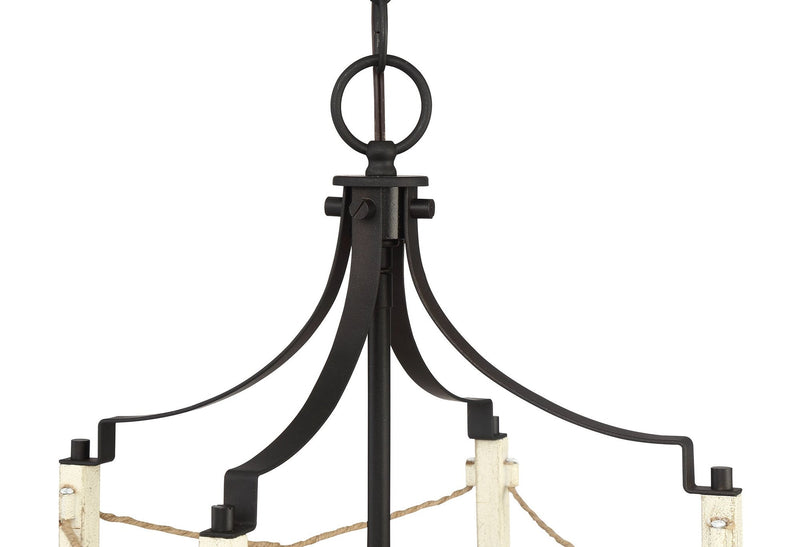 Cavendish 4 Light 14" Foyer in Cottage White/Espresso