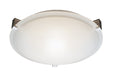 Neptune 2-Light Flushmount in Brushed Nickel with White Frosted Glass