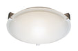 Neptune 3-Light Flushmount in Brushed Nickel with White Frosted Glass