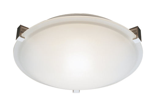 Neptune 3-Light Flushmount in Brushed Nickel with White Frosted Glass