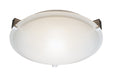 Neptune 4-Light Flushmount in Brushed Nickel with White Frosted Glass