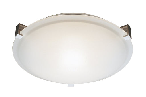 Neptune 4-Light Flushmount in Brushed Nickel with White Frosted Glass