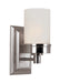 Fusion 1-Light Wall Sconce in Brushed Nickel with Frosted Glass