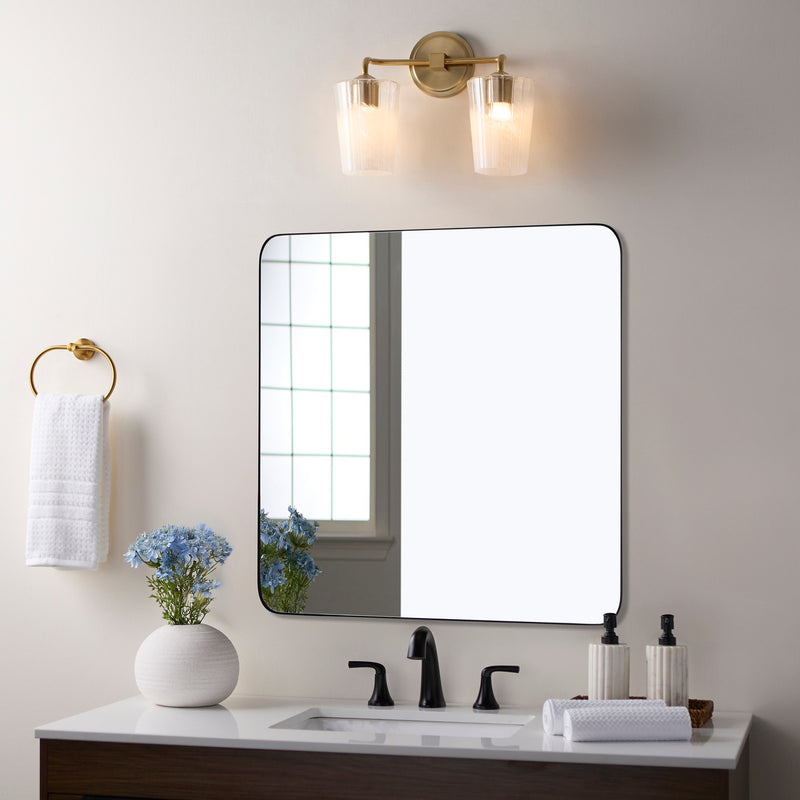 Providence 2 Light Vanity in Aged Brass