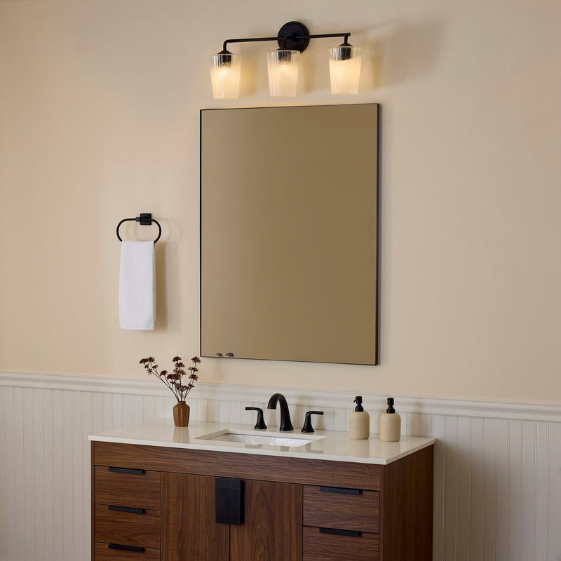 Providence 3 Light Vanity in Matte Black