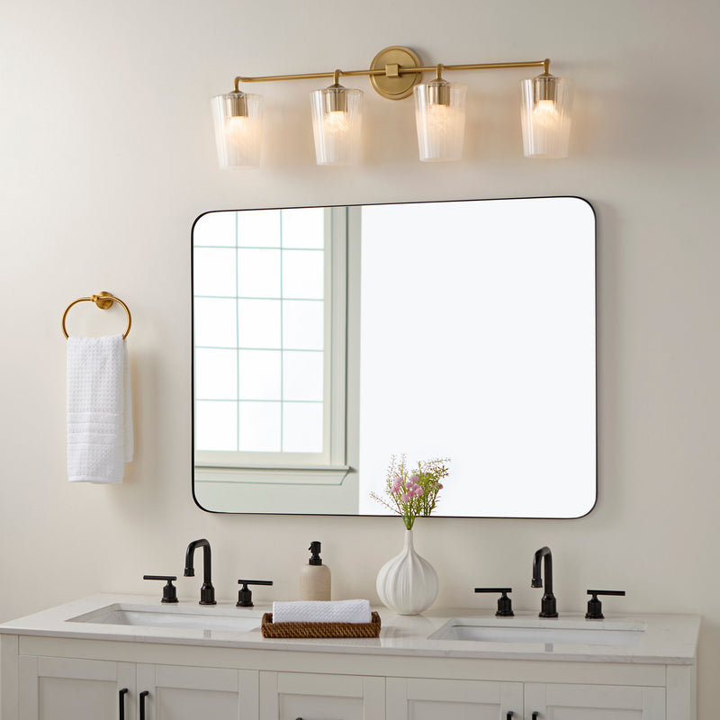 Providence 4 Light Vanity in Aged Brass