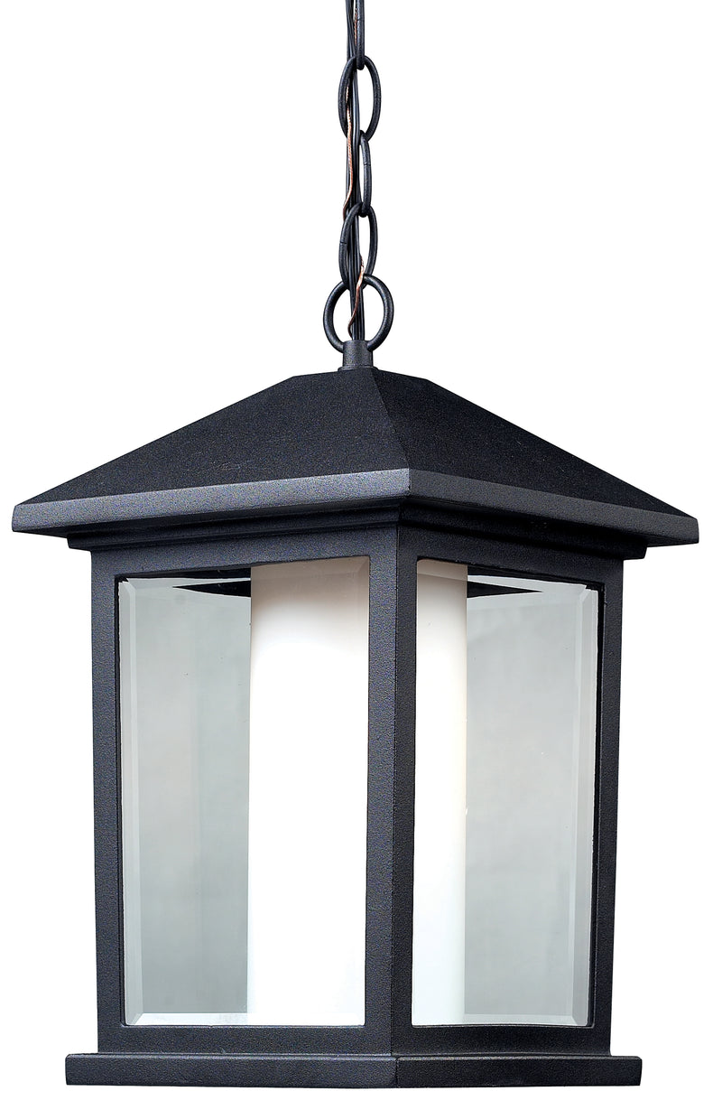 Mesa 1 Light 9.5" Outdoor Chain Mount Ceiling Fixture in Black