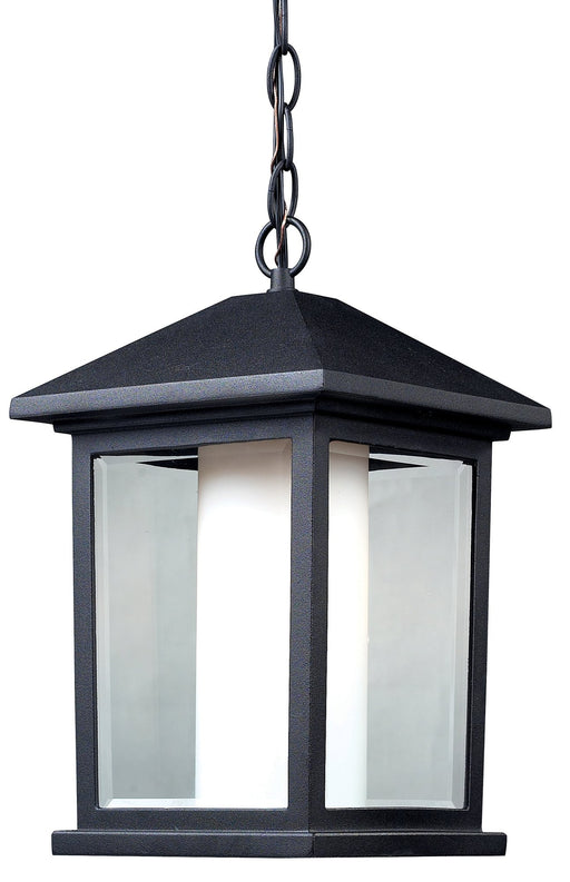 Mesa 1 Light 9.5" Outdoor Chain Mount Ceiling Fixture in Black