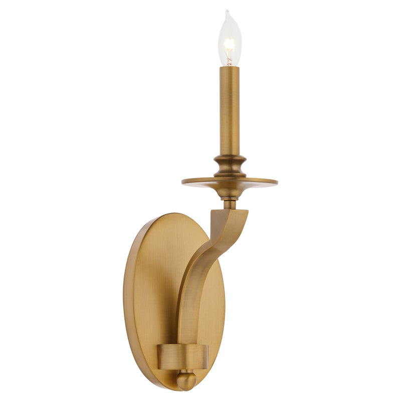 Chantelle 1 Light Wall Mount in Brushed Brass