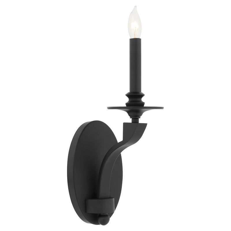 Chantelle 1 Light Wall Mount in Matte Black