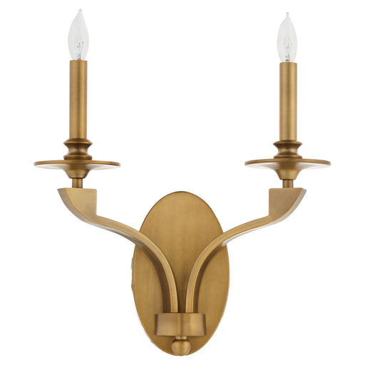 Chantelle 2 Light Wall Mount in Brushed Brass