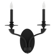 Chantelle 2 Light Wall Mount in Matte Black