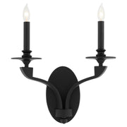 Chantelle 2 Light Wall Mount in Matte Black