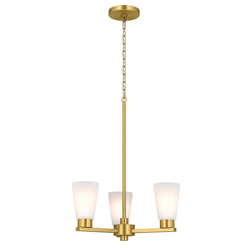 Stamos 3-Light Chandelier in Brushed Gold