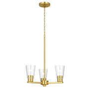 Stamos 3-Light Chandelier in Brushed Gold