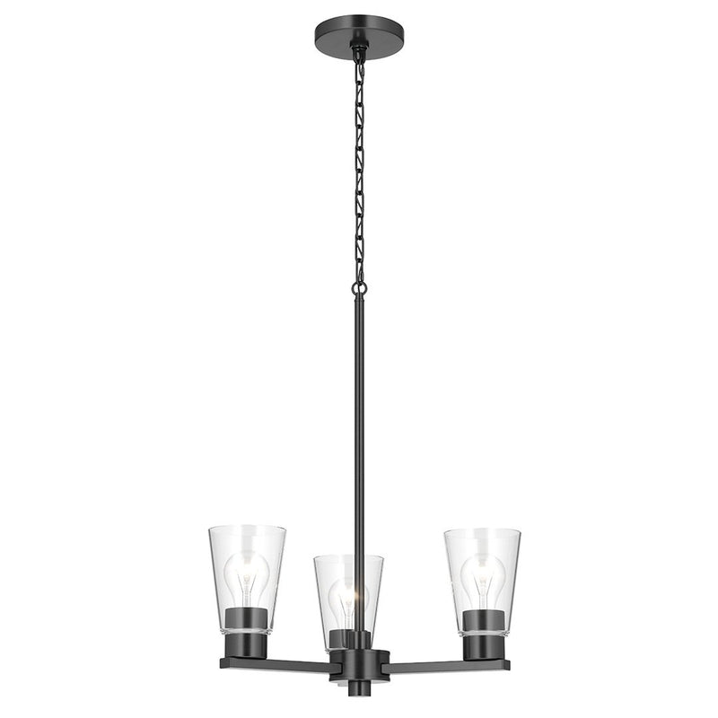 Stamos 3-Light Chandelier in Black