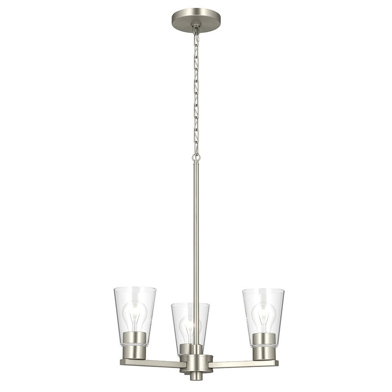 Stamos 3-Light Chandelier in Brushed Nickel