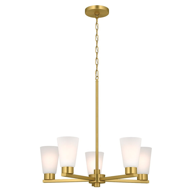 Stamos 5-Light Chandelier in Brushed Gold