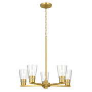 Stamos 5-Light Chandelier in Brushed Gold