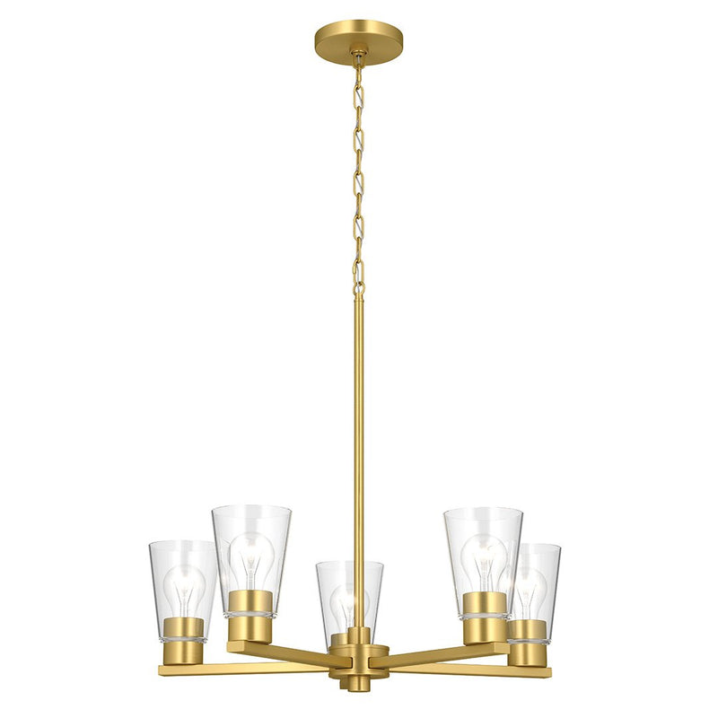 Stamos 5-Light Chandelier in Brushed Gold