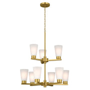 Stamos 9-Light Chandelier in Brushed Gold
