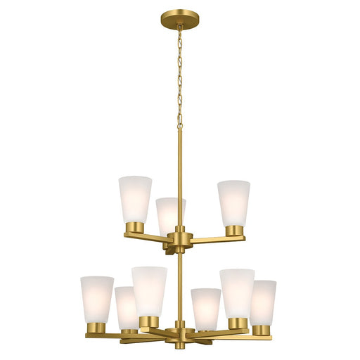 Stamos 9-Light Chandelier in Brushed Gold