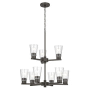 Stamos 9-Light Chandelier in Olde Bronze