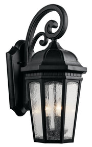 Courtyard 3-Light Medium Outdoor Wall Lantern in Textured Black