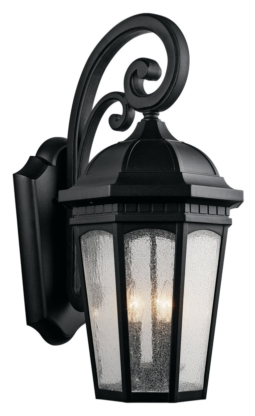 Courtyard Outdoor Wall 3-Light in Textured Black