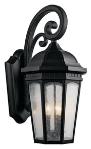 Courtyard 3-Light Large Outdoor Wall Lantern in Textured Black