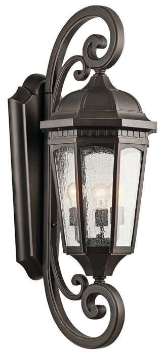 Courtyard Outdoor Wall 3-Light in Rubbed Bronze
